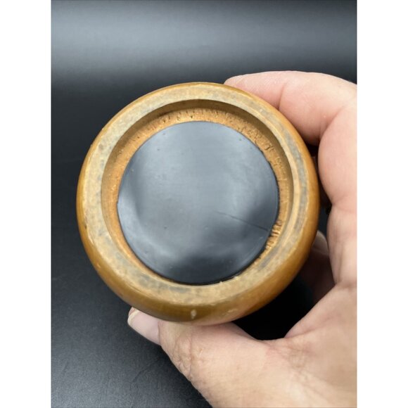 Vintage MCM Brown Wooden Toadstool Mushroom Bank Made in France - Picture 5 of 10